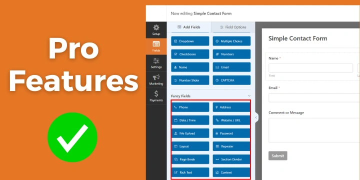 WP Forms Pro (Core) - Easy Drag & Drop Forms Builder