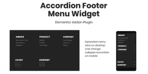 Accordion Footer Menu Widget For Elementor WordPress Plugin